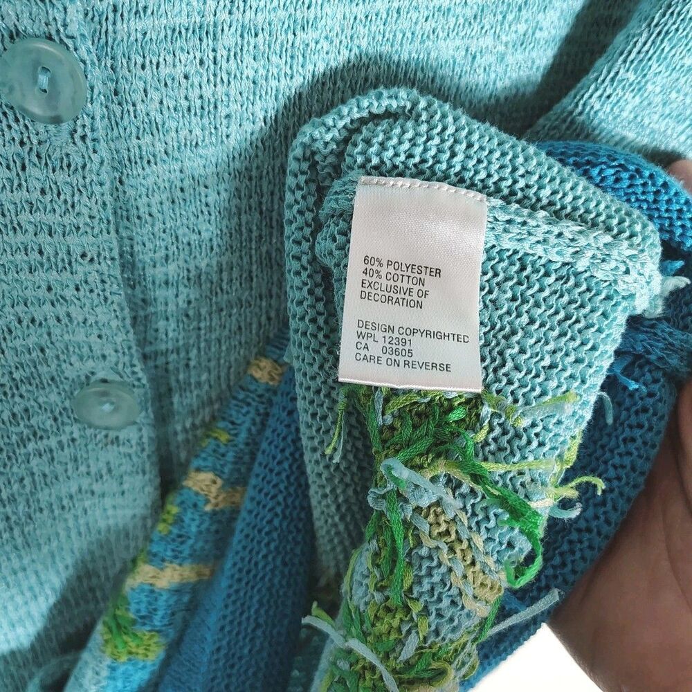 Vintage 90s Flamingo Palm Tree Knit Sweater Vest Womens Size M Tropical Beach - Picture 9 of 9